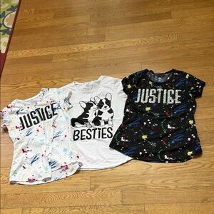 Justice Kids' Graphic T-Shirts - Black and White
